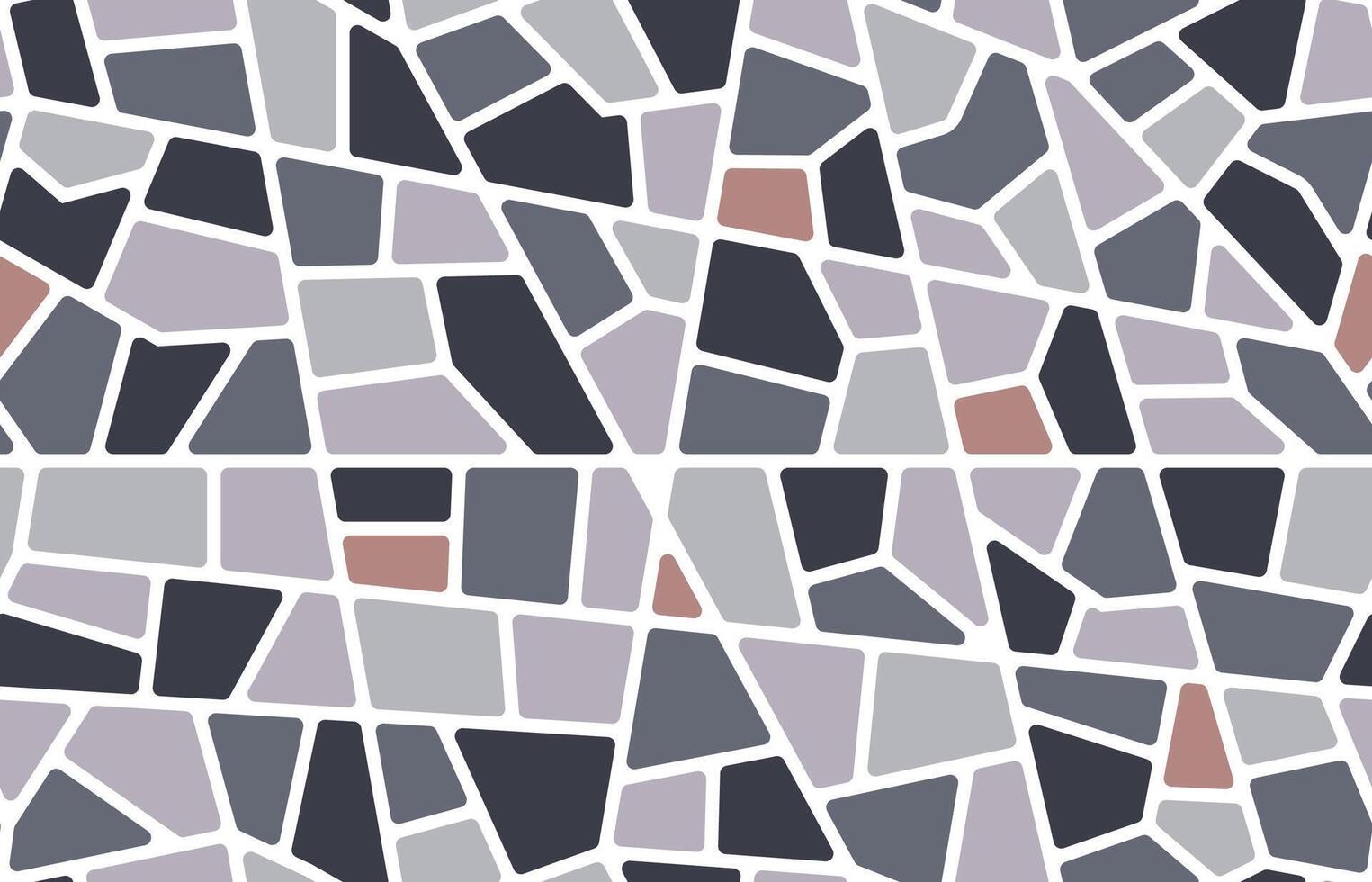 Mosaic pebble stone tile pattern,paving floor. vector