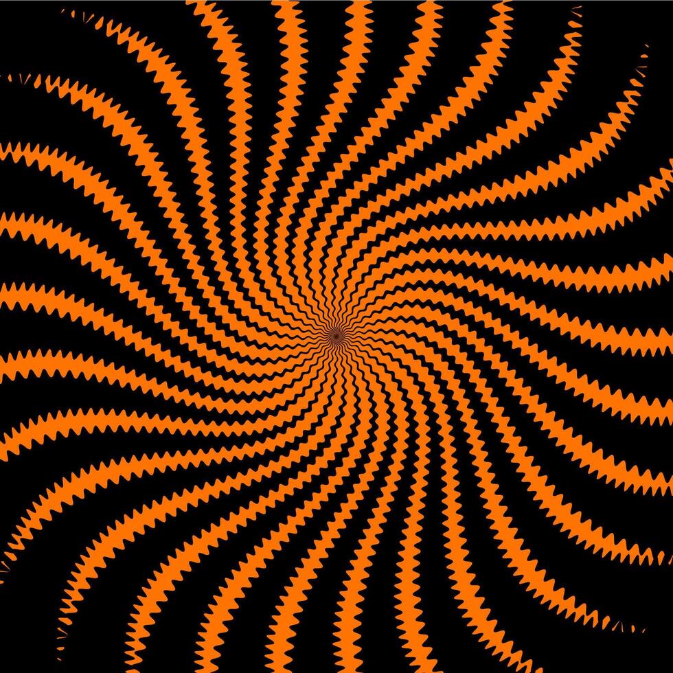 Psychedelic halloween spiral pattern, illusion vector
