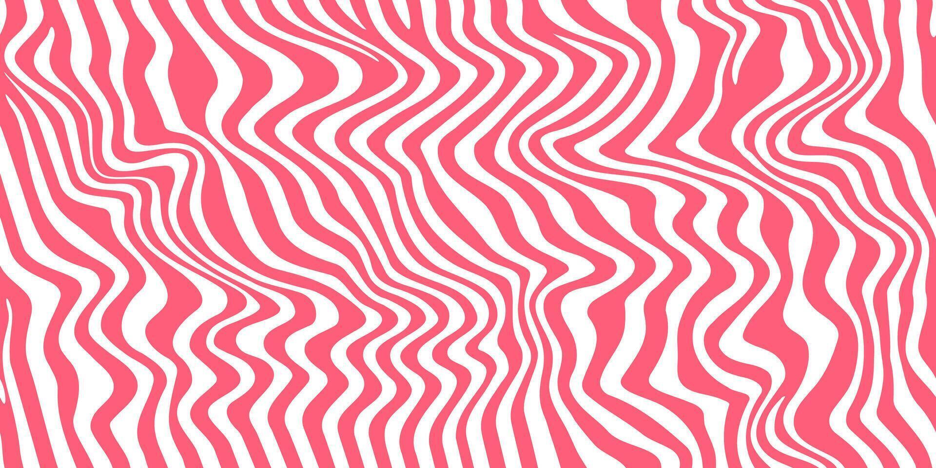 Pink strawberry wavy caramel pattern, background vector