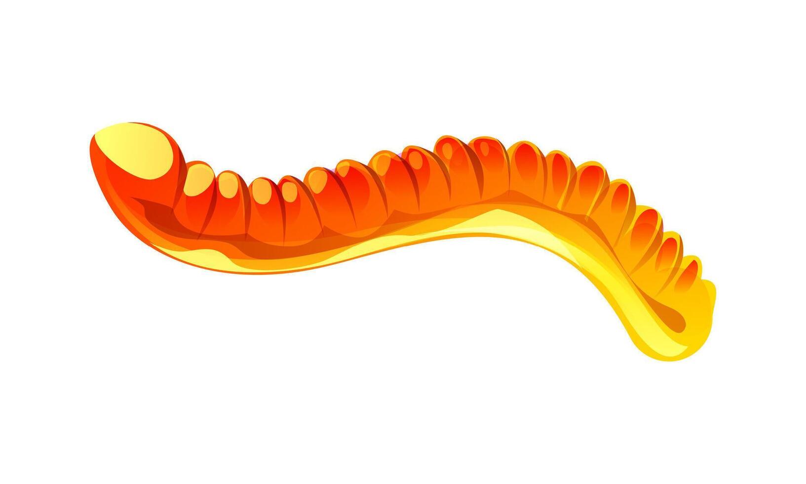Jelly worm cartoon Halloween holiday dessert vector