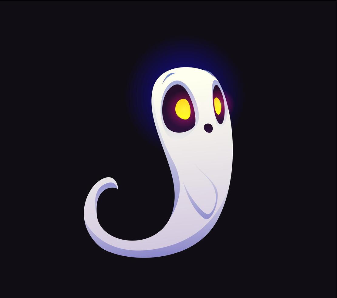 Letter j Halloween ghost font, scary typeface vector