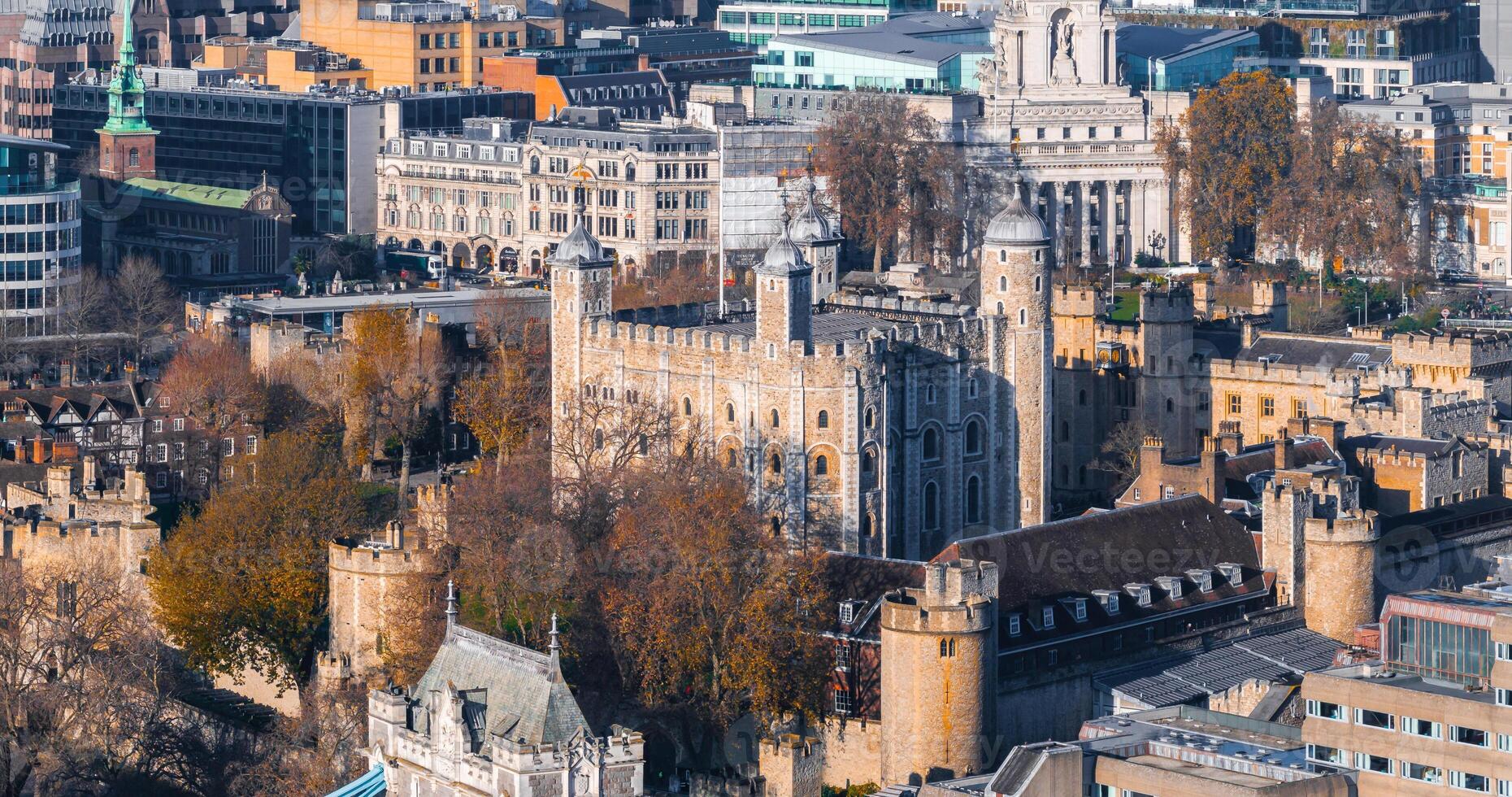White Tower in Tower of London is a historic castle. photo