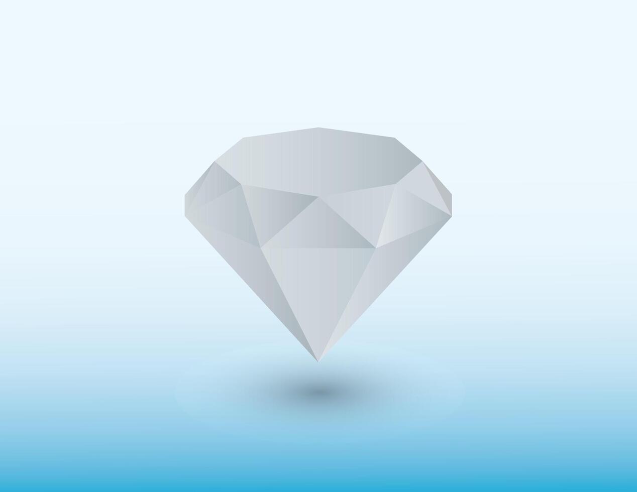 A white shiny valuable diamond stone for jewellery on blue background illustration vector