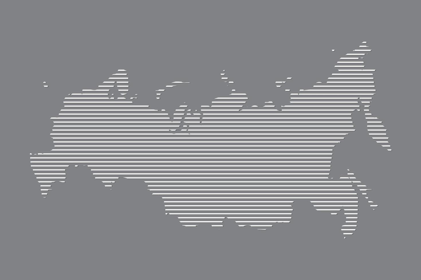 Russia map using white straight lines pattern on black background illustration vector