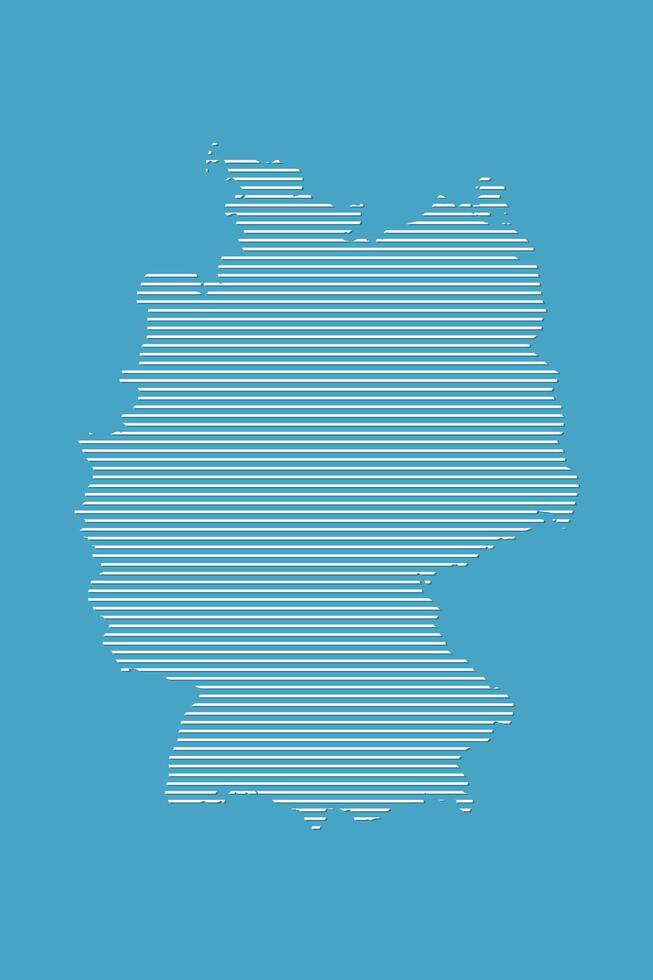 Germany map using blue straight lines pattern on dark background illustration vector