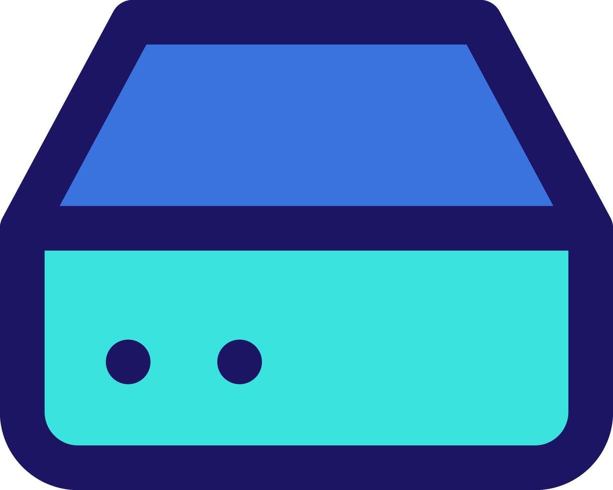 hard drive icon line application software set vector
