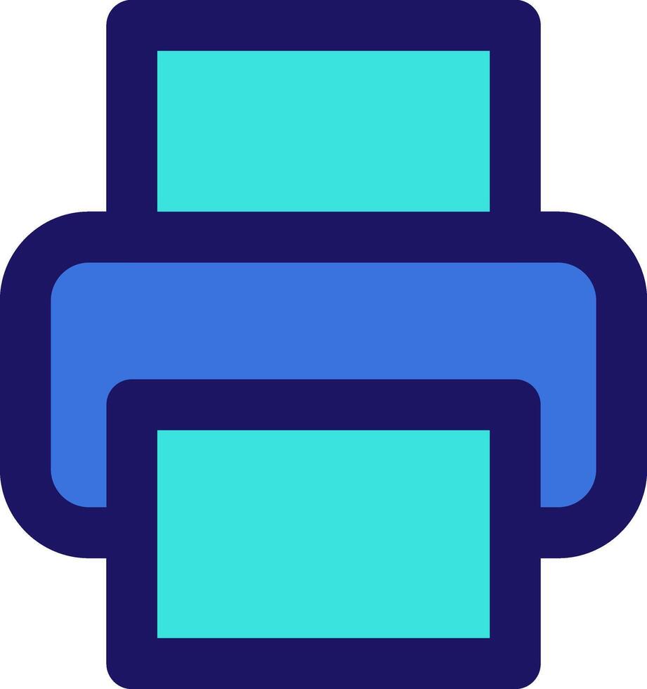 printer print icon line application software set vector