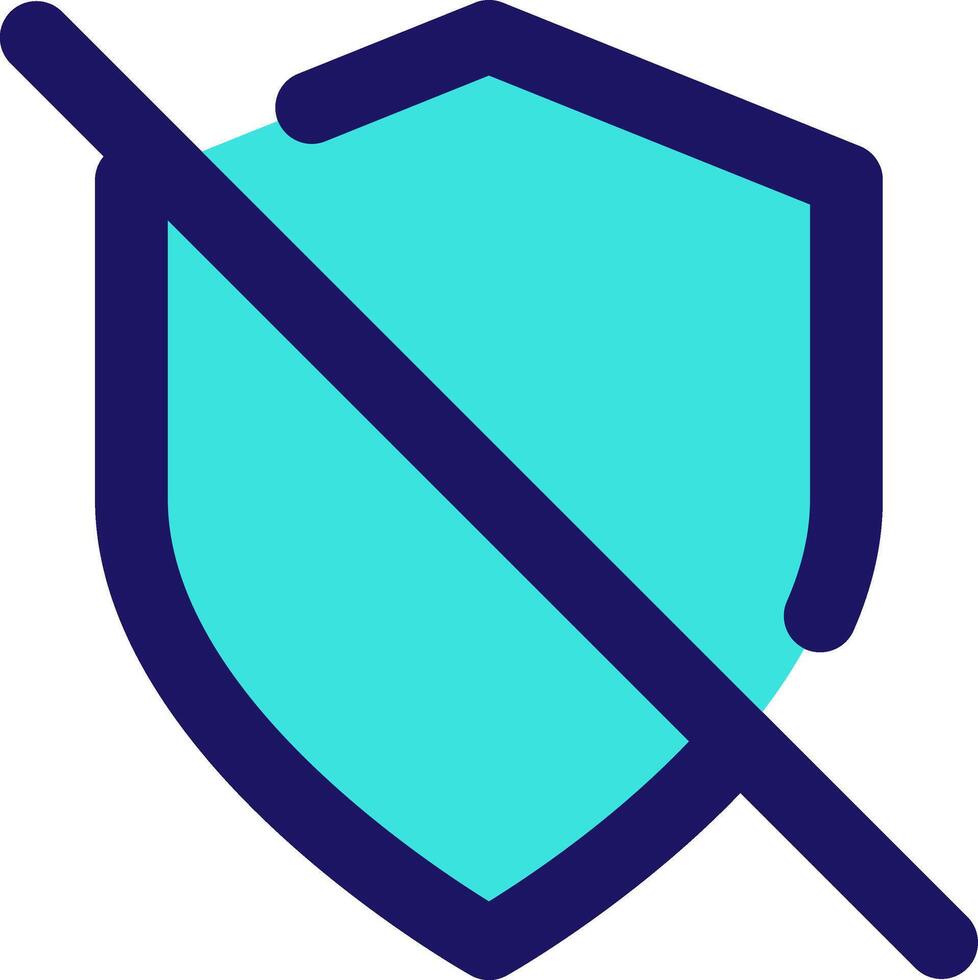 shield off icon line application software set vector