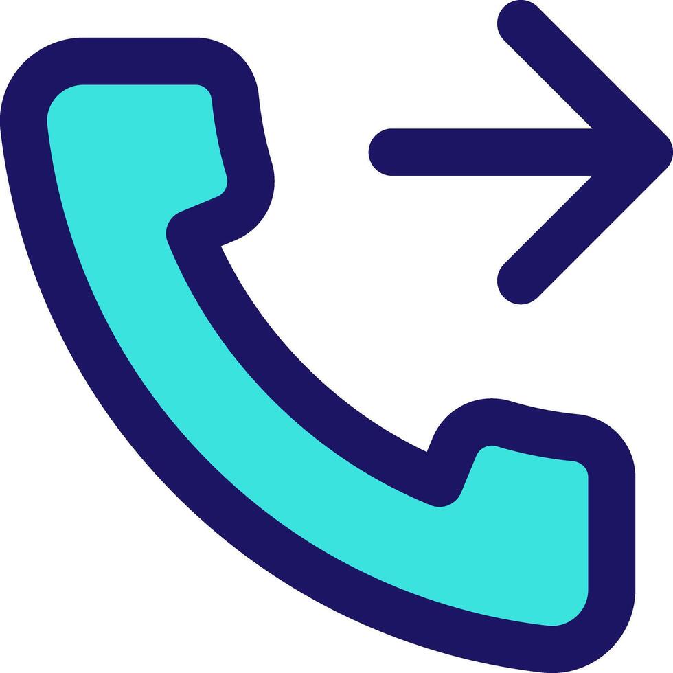 phone forwarded icon line application software set vector