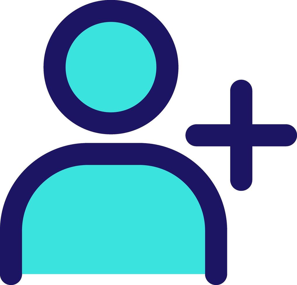 user plus icon line application software set vector