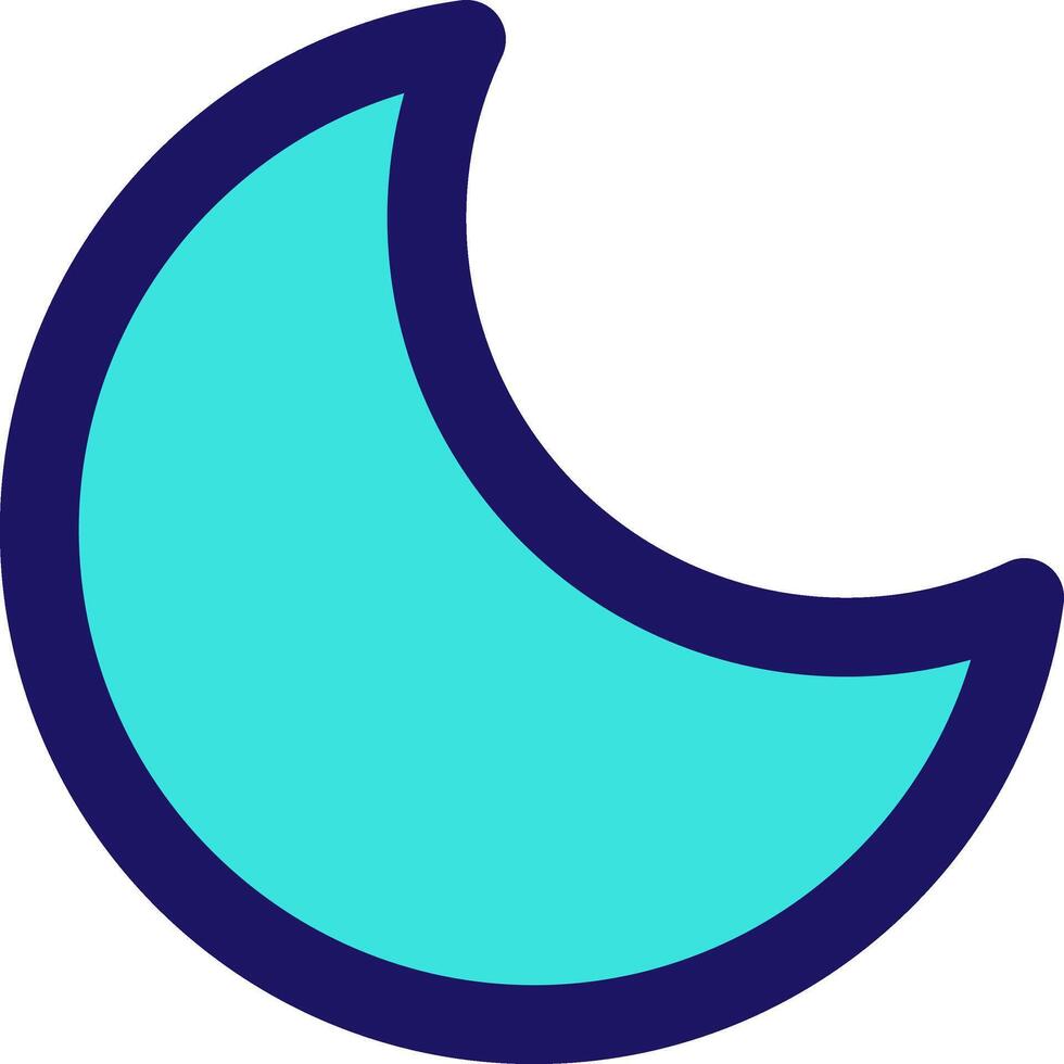 moon icon line application software set vector