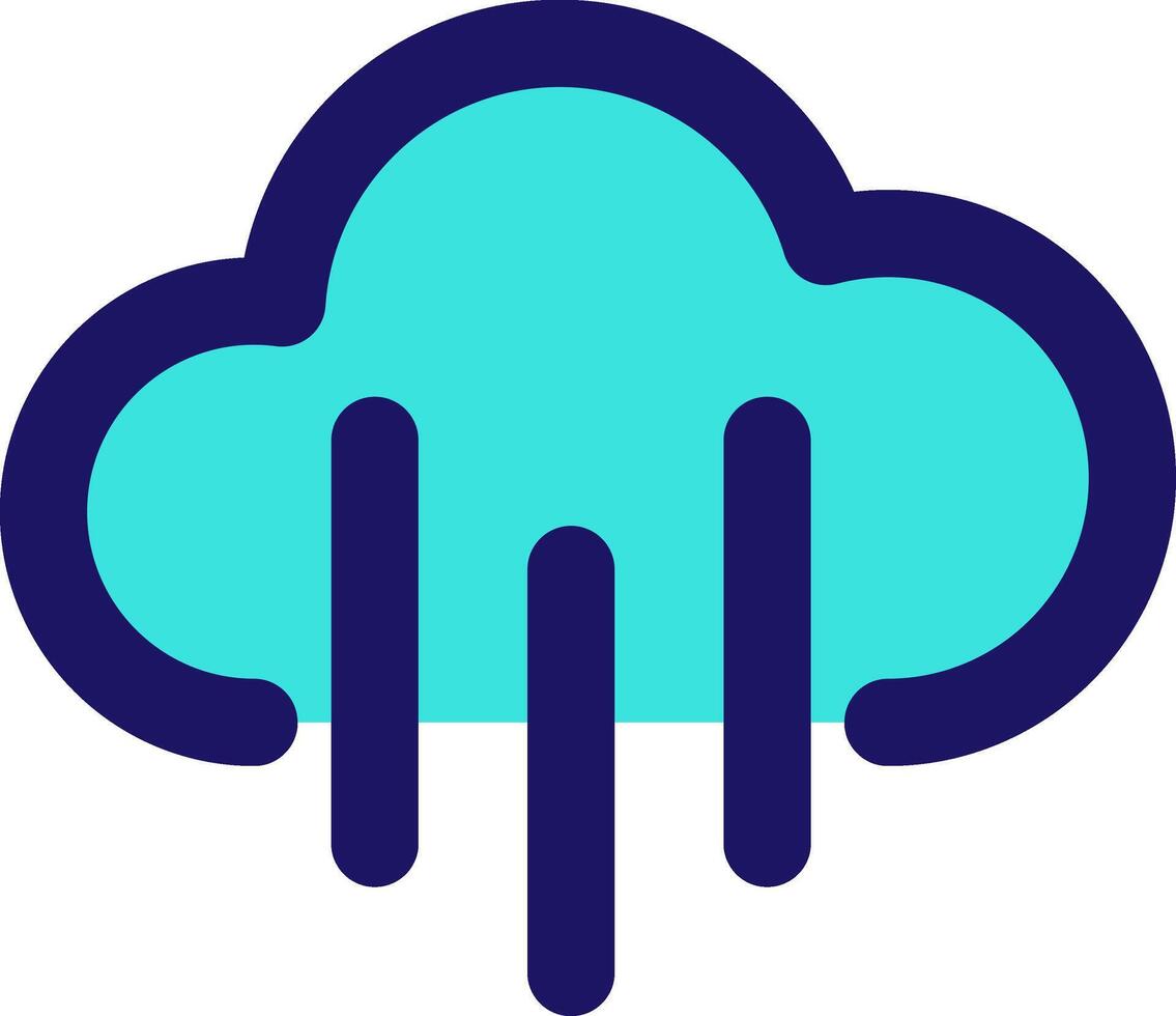 cloud drizzle icon line application software set vector