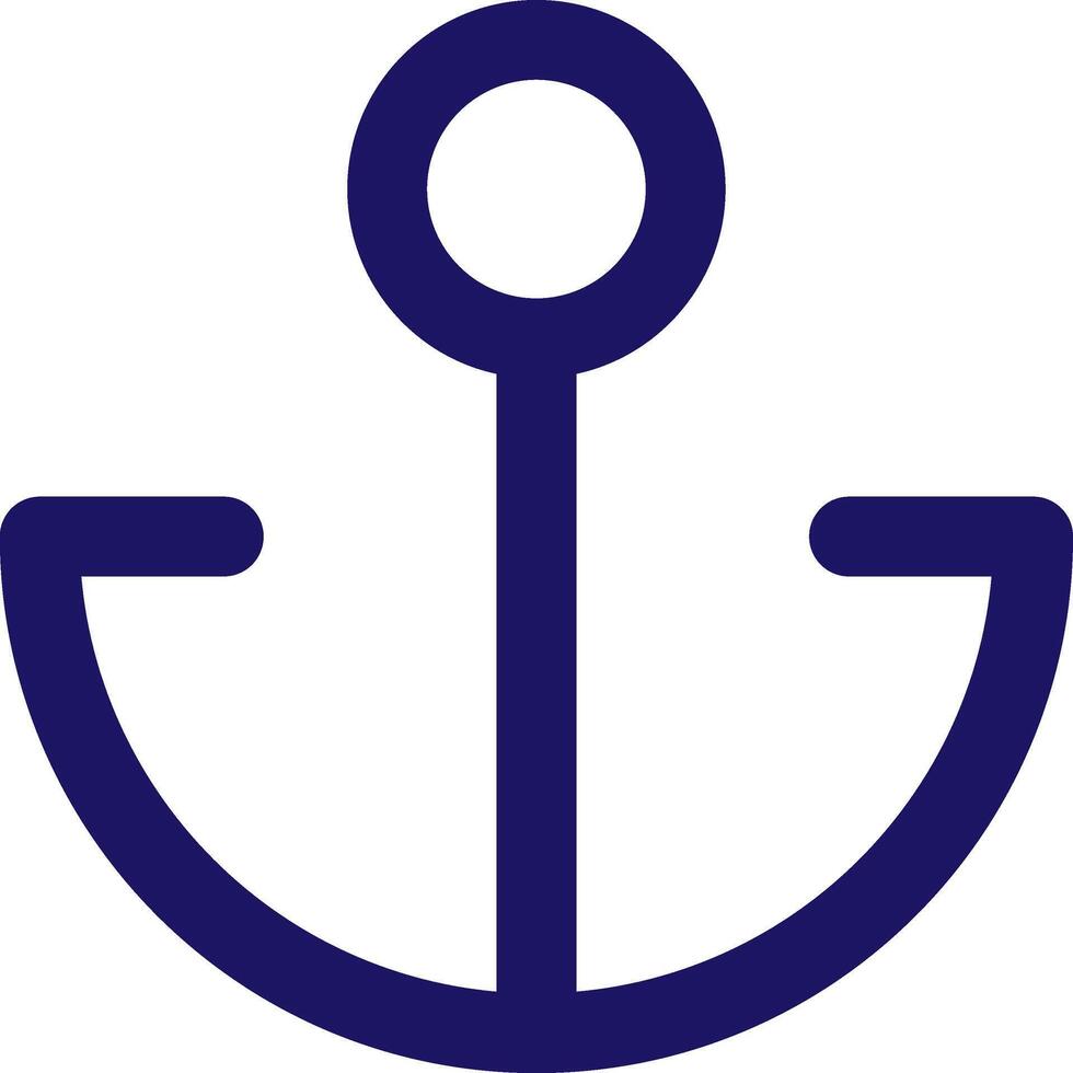 anchor sea icon line application software set vector