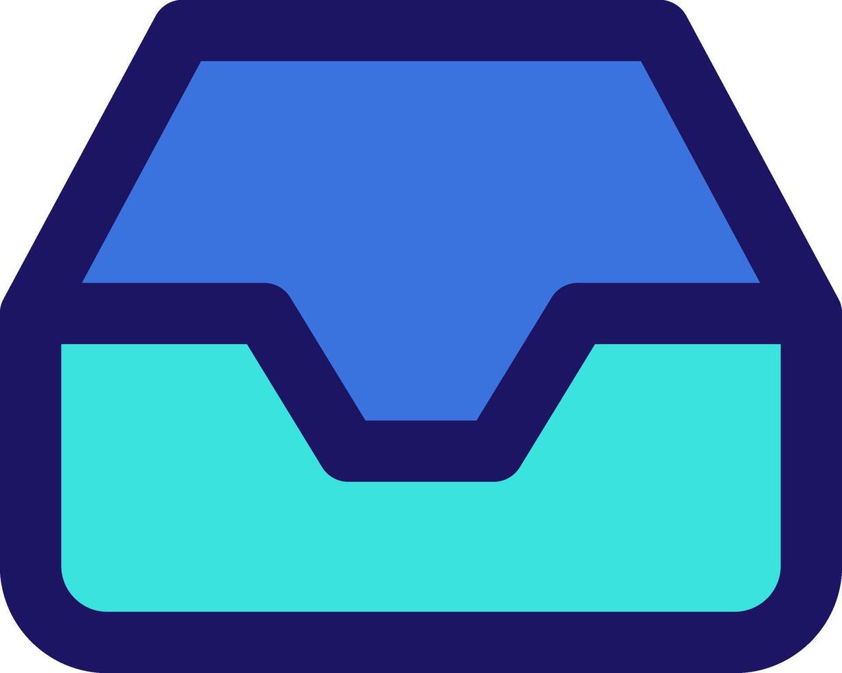 inbox icon line application software set vector