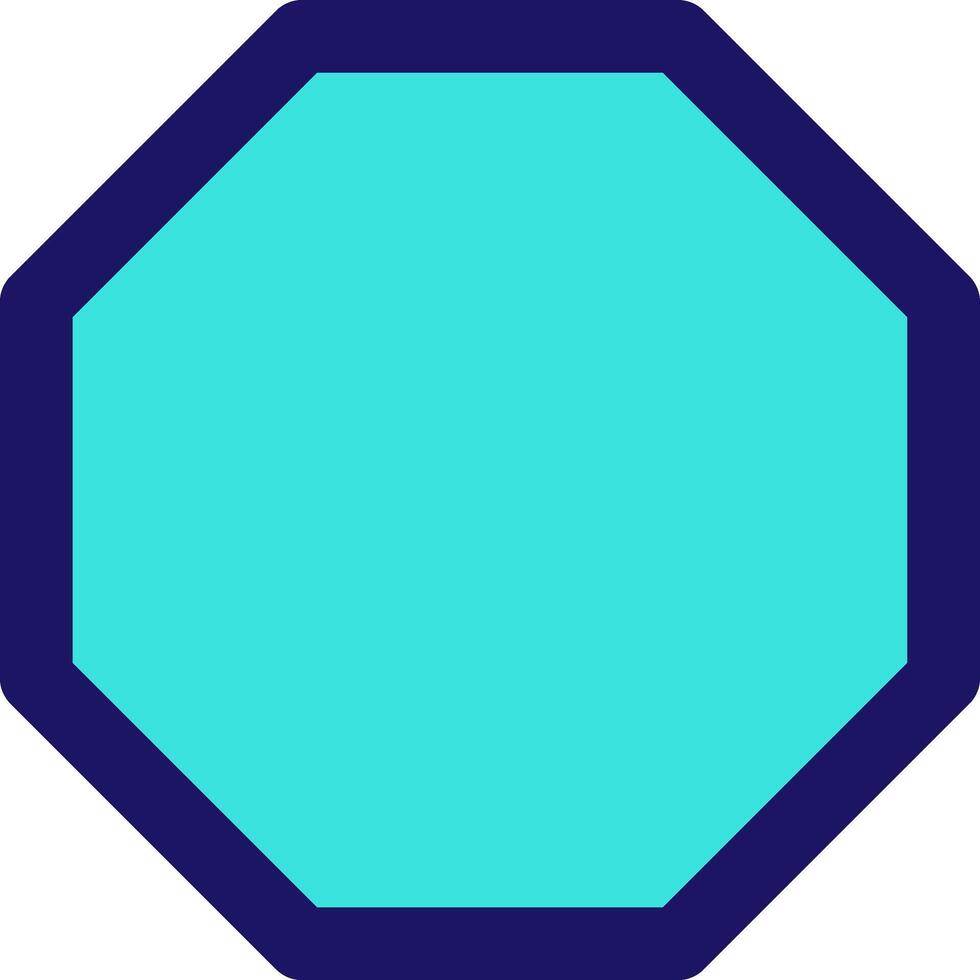 octagon icon line application software set vector