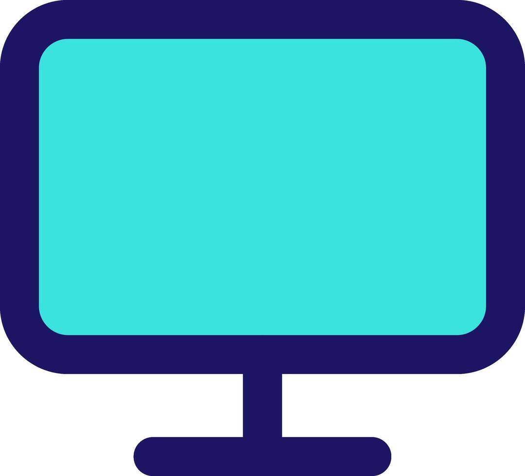 monitor icon line application software set vector