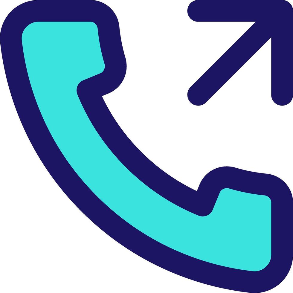 phone outgoing icon line application software set vector