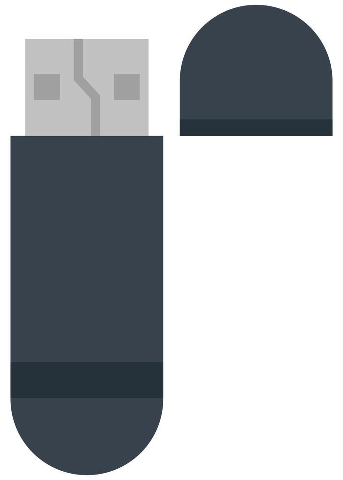 Flat icon USB flashdisk memory stick isolated on white background. vector
