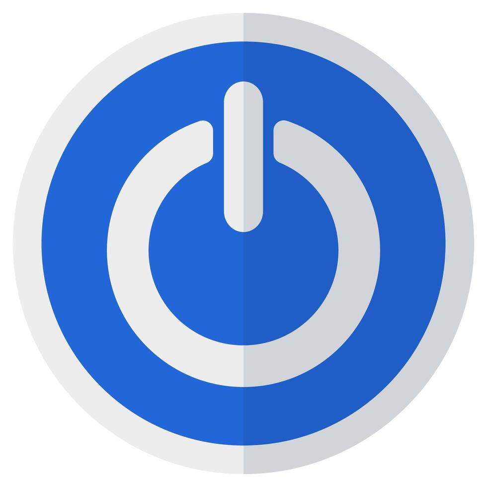 Start power flat icon isolated on white background. vector