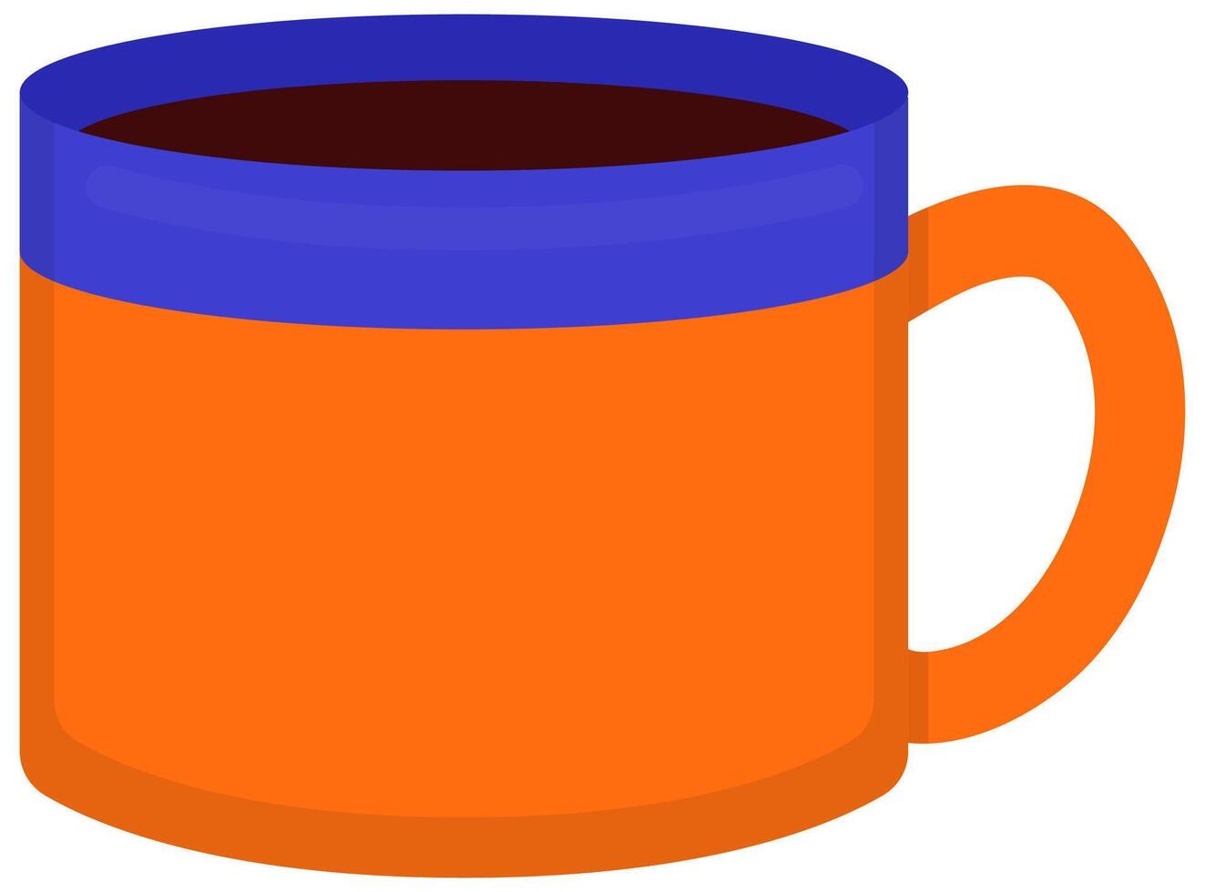 Mug flat icon isolated on white background. vector