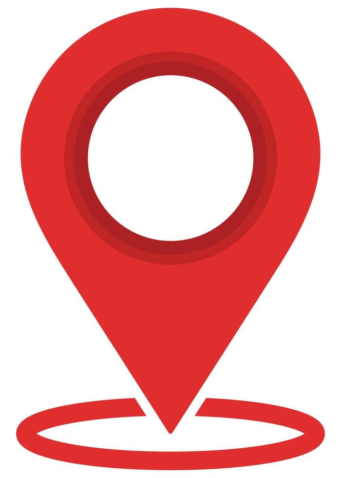 Pin location flat icon illustration isolated on white background. vector
