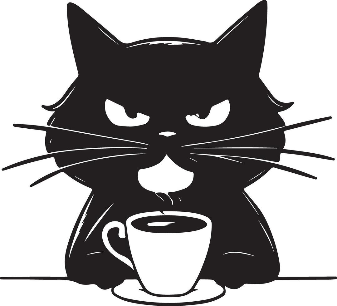 Black cat Art vector