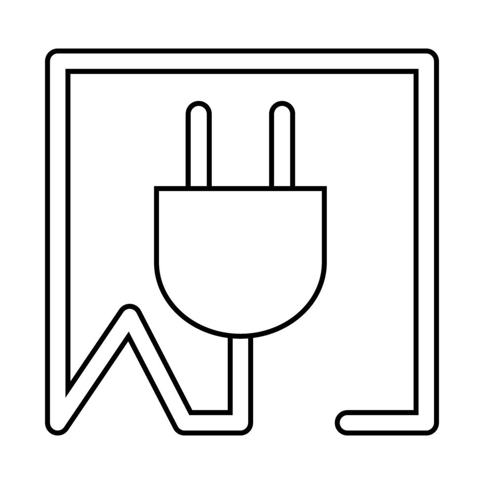 Electricity plug icon . Charger illustration sign. Electricity symbol or logo. vector