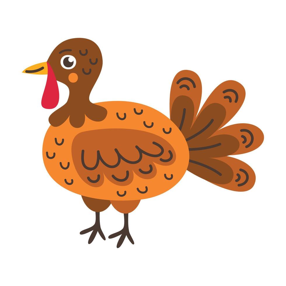 Rooster farm animal illustration on white background vector