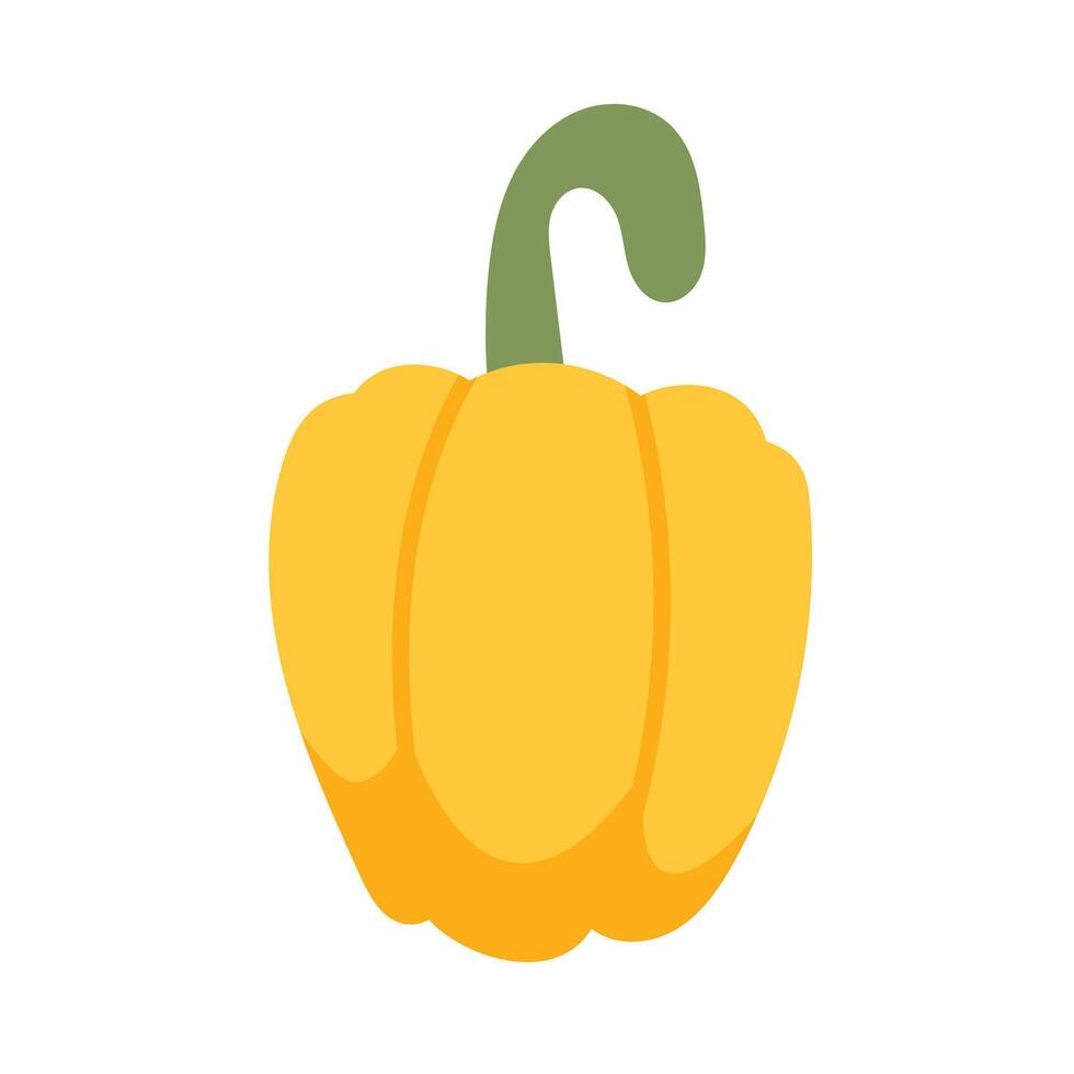 Sweet yellow bell pepper Pepper paprika Ripe harvest vector