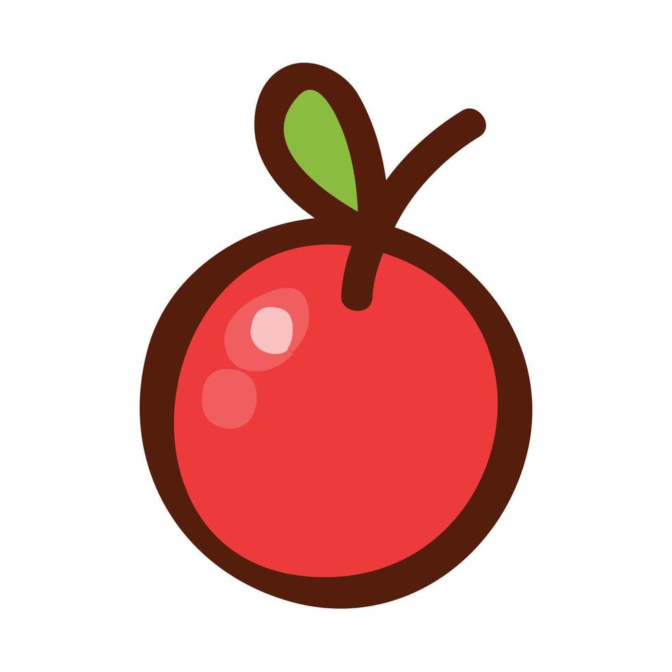 Fruit cherry with leaf icon design isolated vector