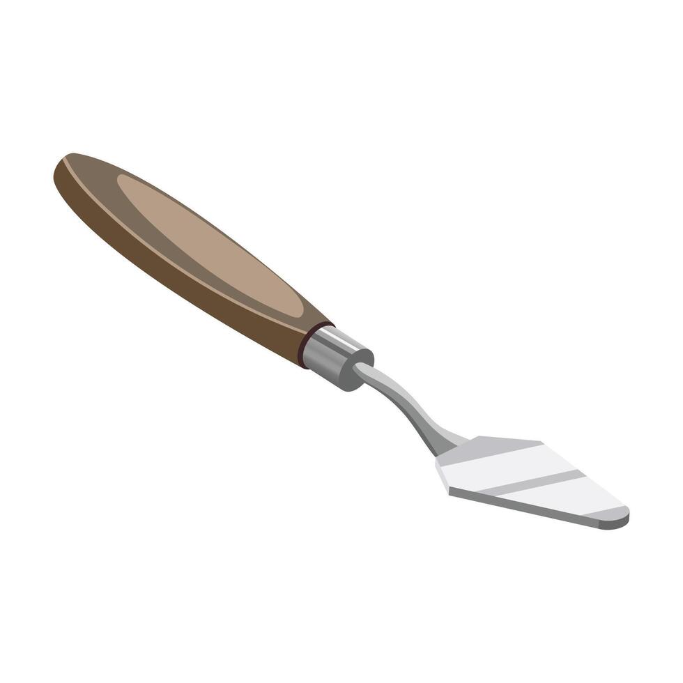 Palette knife for sreativity isolated on white background vector