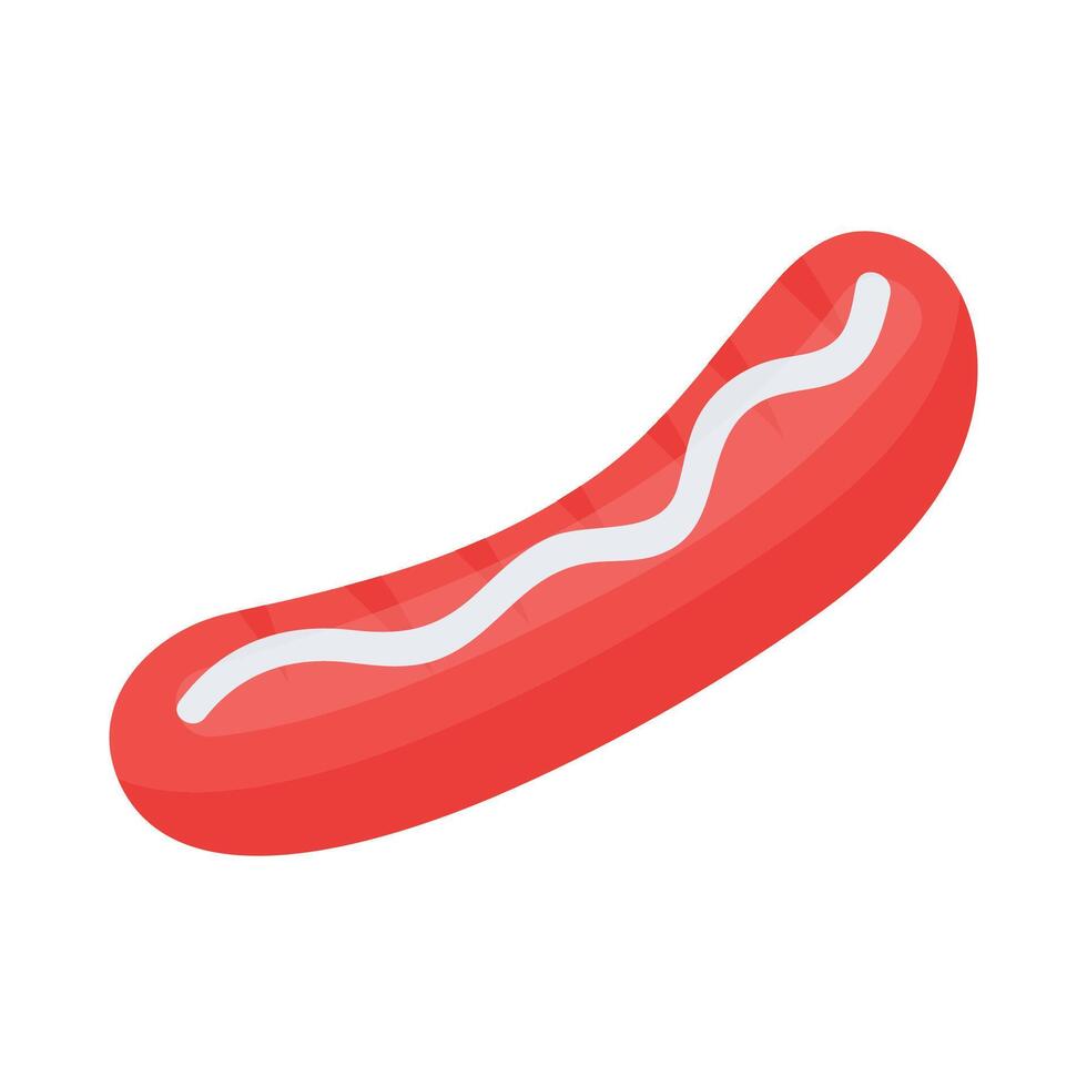 Hotdog icon fastfood menu isolated on a white background vector