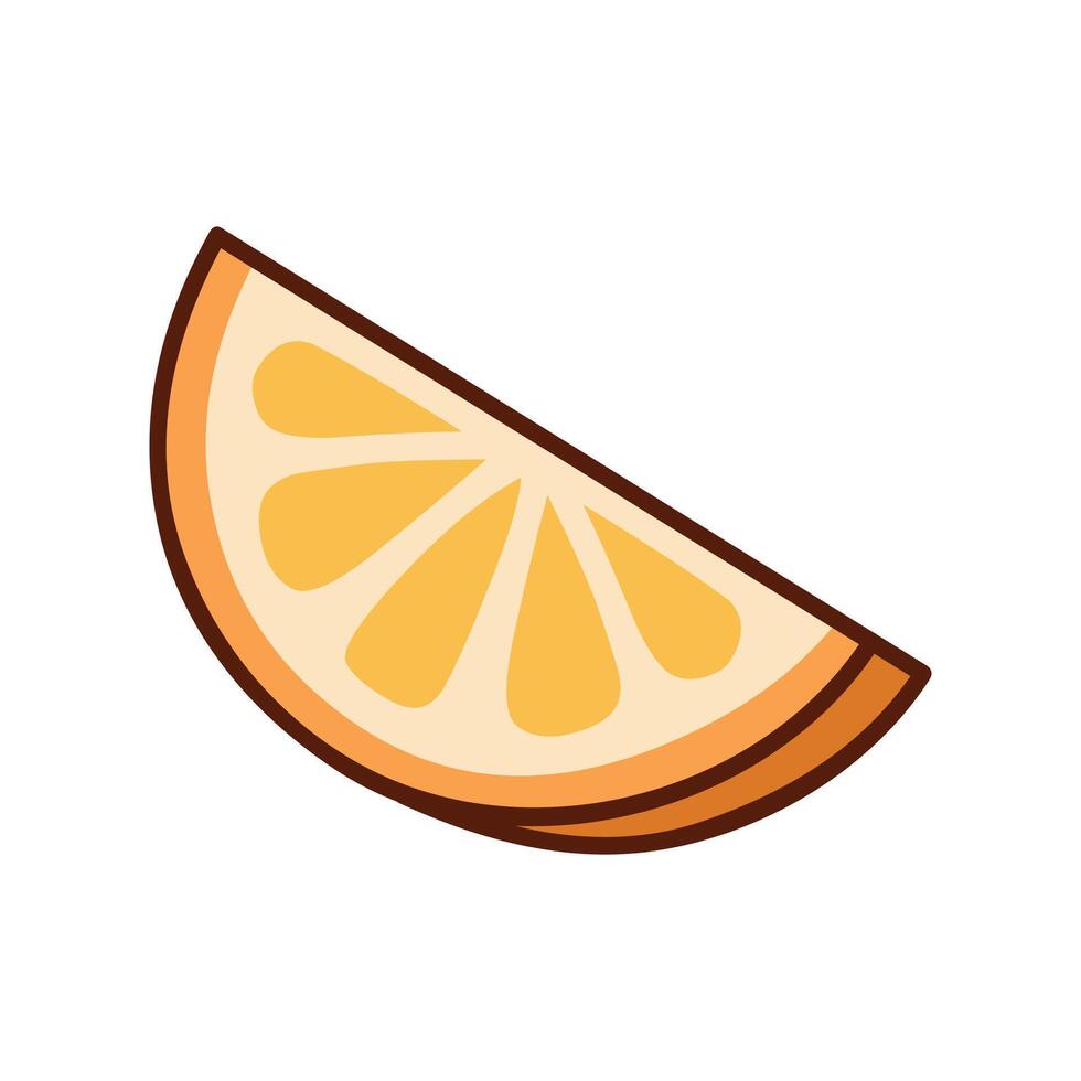 Slice of orange Fresh fruit background isolated on white background vector