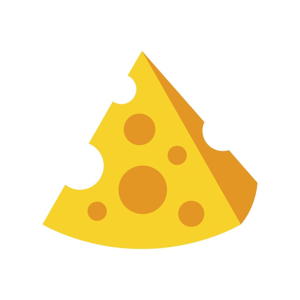 Hand drawn cheese parts and slices isolated on a white background vector