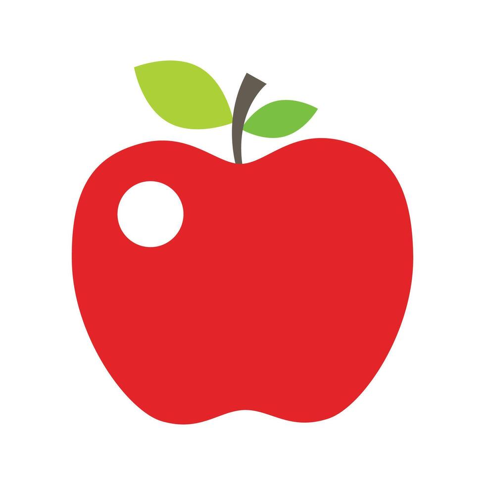 Apple fruit icon isolated white background vector