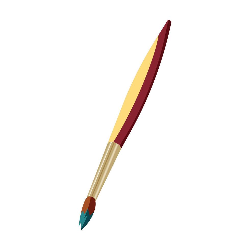 Paintbrush icon Isometric of paintbrush vector