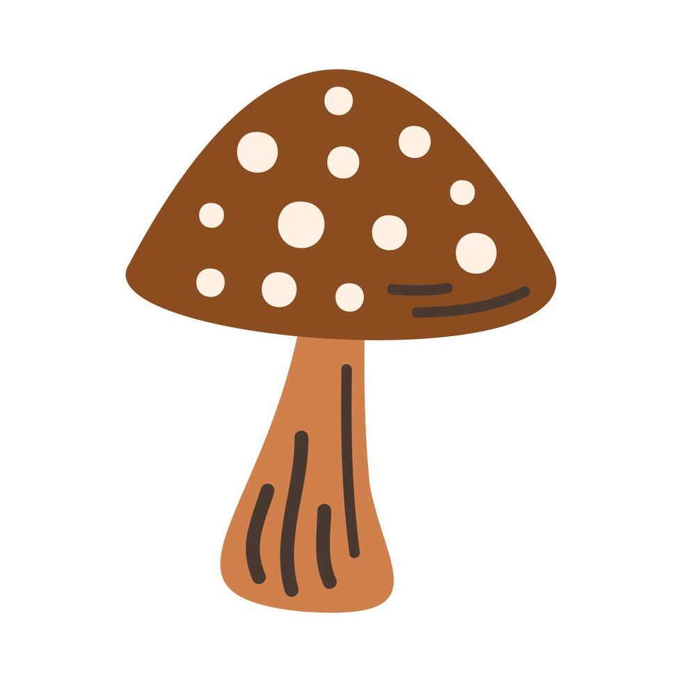 Cute mushroom cartoon illustration isolated on white vector