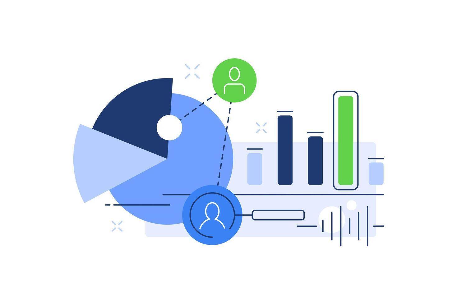 Data analysis,Research and data analysis are fundamental,Marketing research and analytics vector