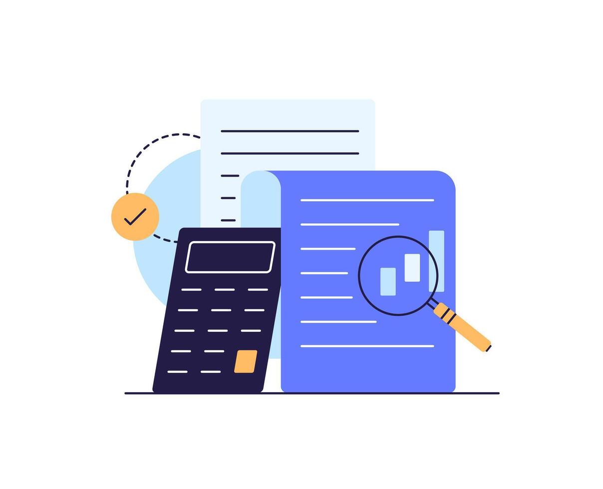 Performance data analytics, investment report, marketing study, audition services vector