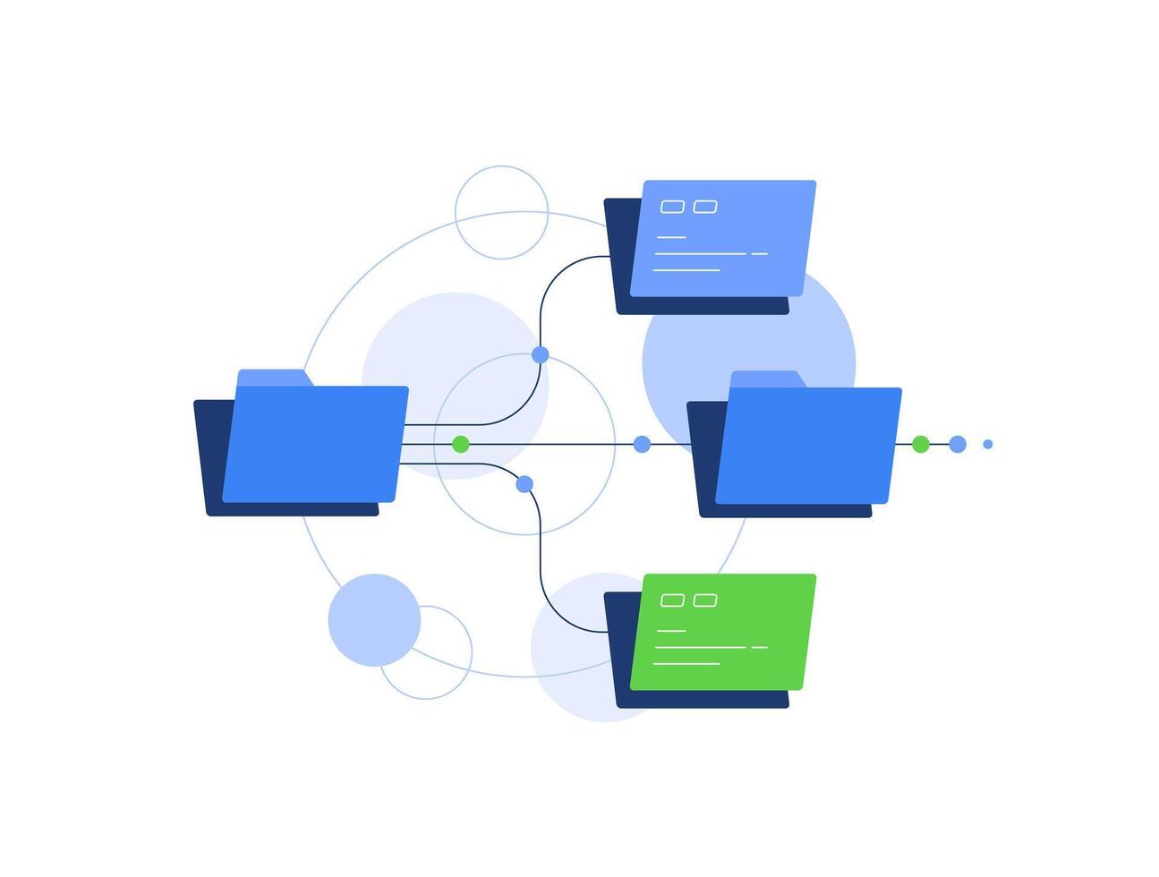 File system and hierarchy,Flowchart,Folders and files 48521350 Vector ...