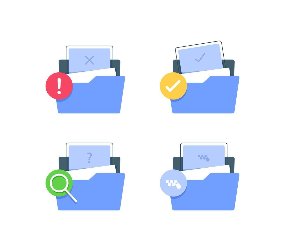 open folder icon. Folder with documents,flat design icon illustration vector