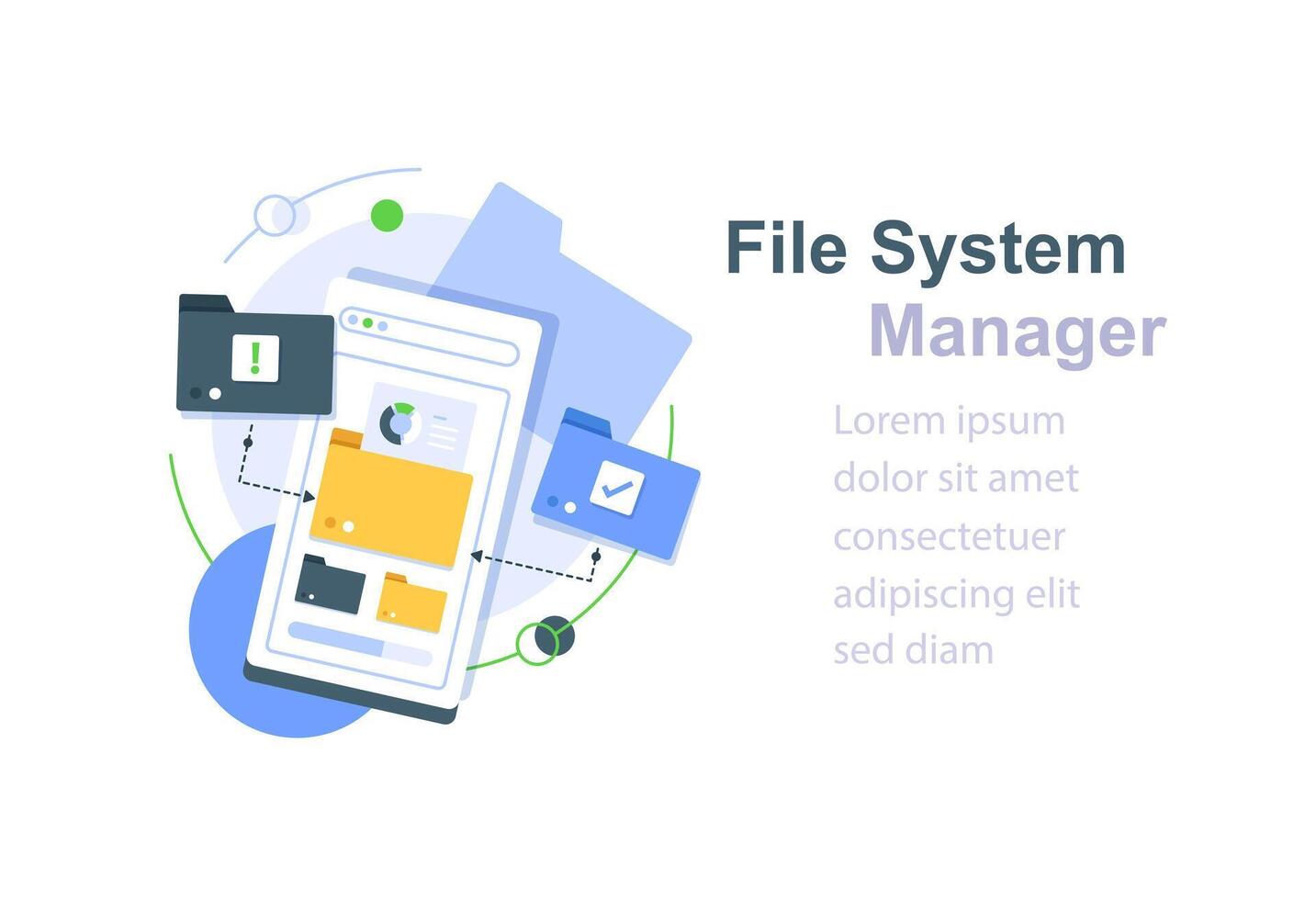 File management,Mobile application for data analysis and accounting,Search and classification of data,Electronic document management vector