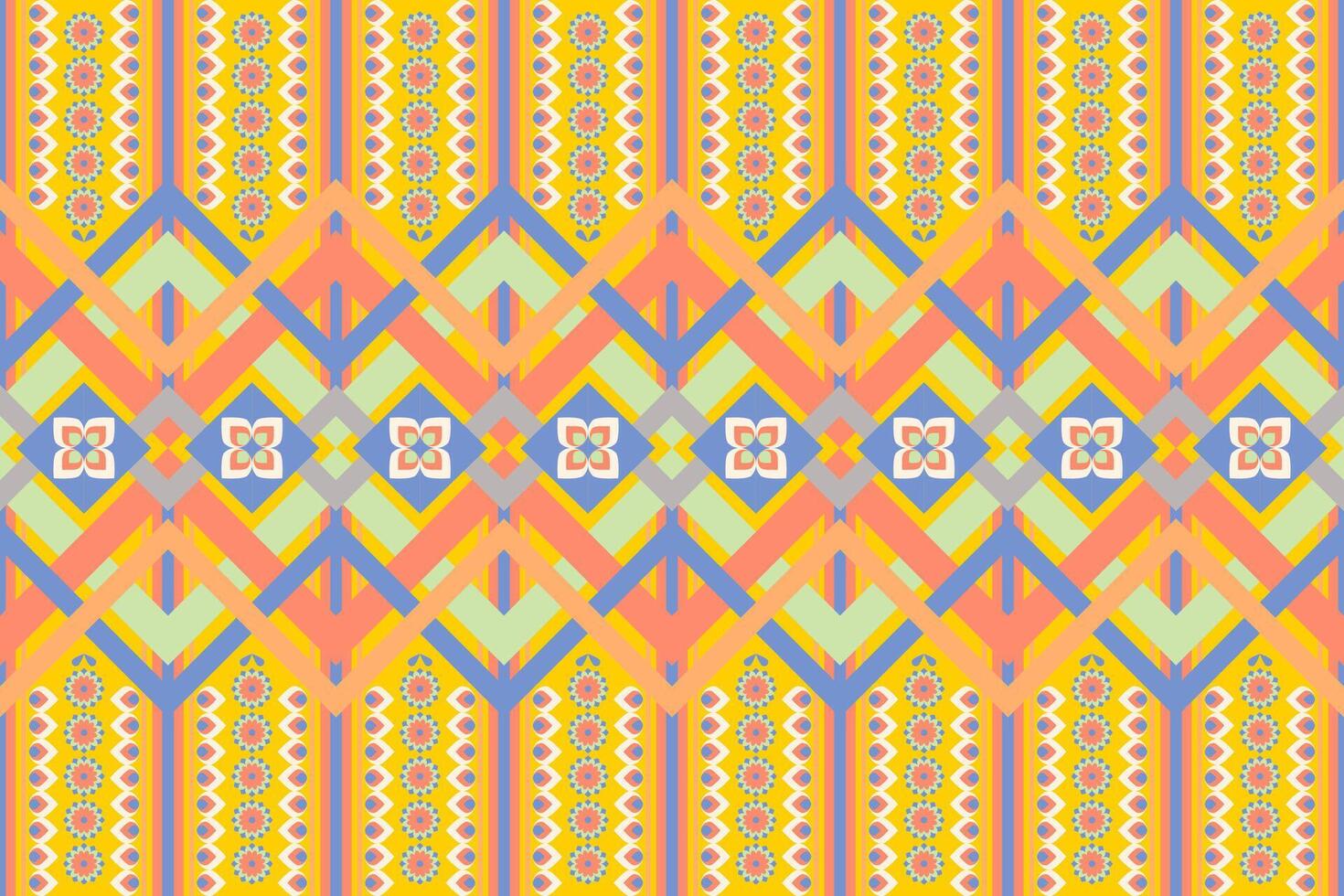 Geometric tribal pattern. Geometric tribal pattern fabric style. Geometric tribal pattern design for clothing, textile, wrapping, background, wallpaper, carpet, embroidery vector