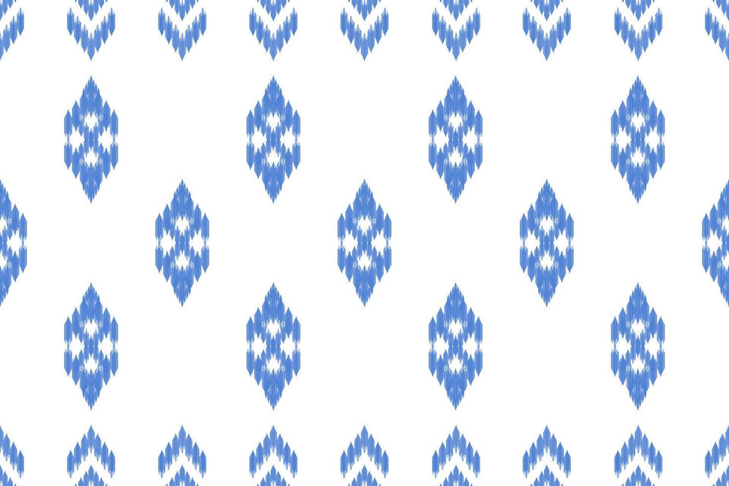 Abstract ikat geometric seamless pattern. Abstract ikat geometric pattern style. ikat geometric design for background, wallpaper, textile, fabric, clothing, embroidery, print vector