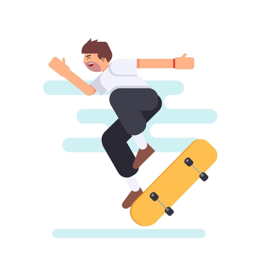 Skateboard player with skate and shirt, skate vector