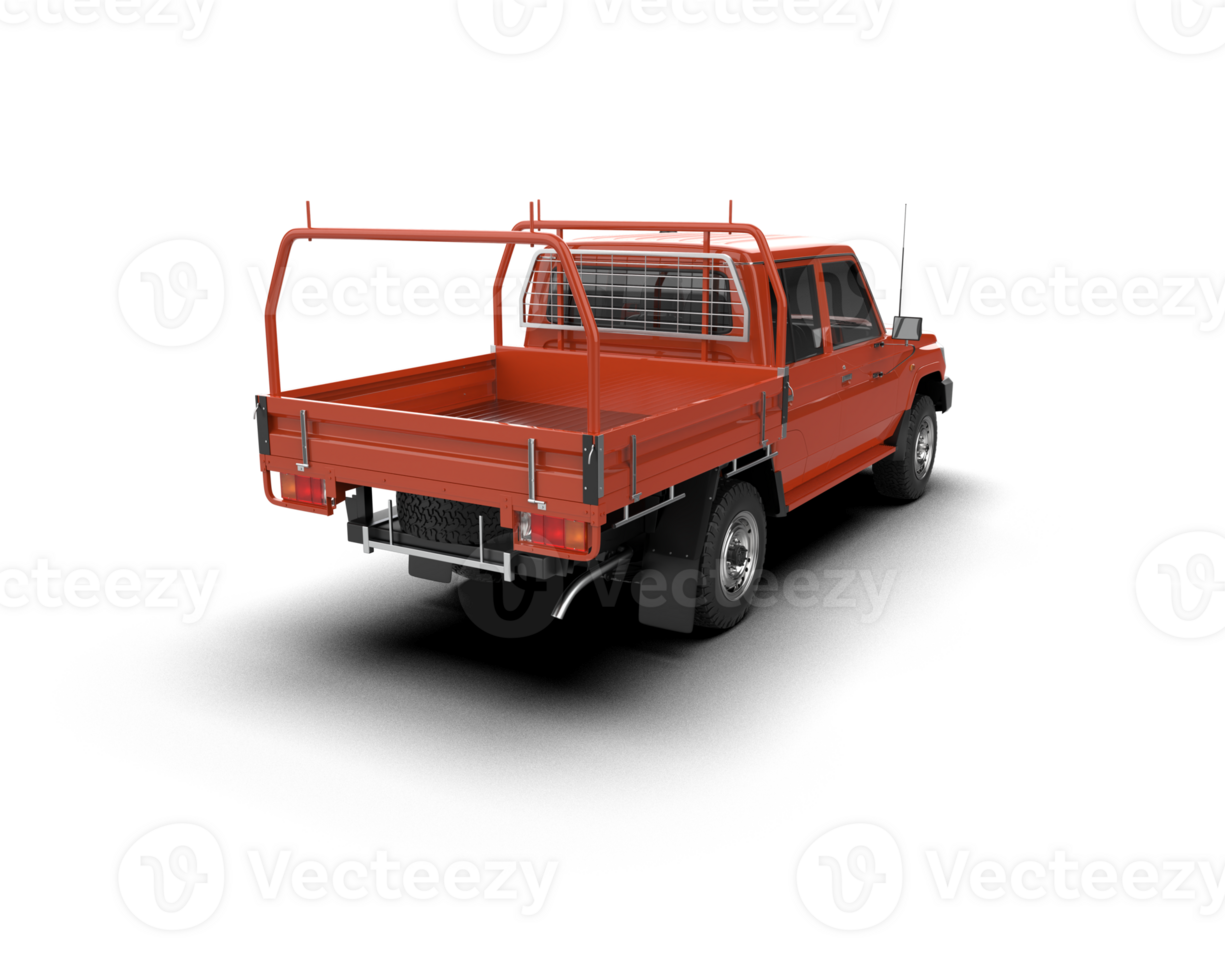 Pickup truck isolated on background. 3d rendering - illustration png