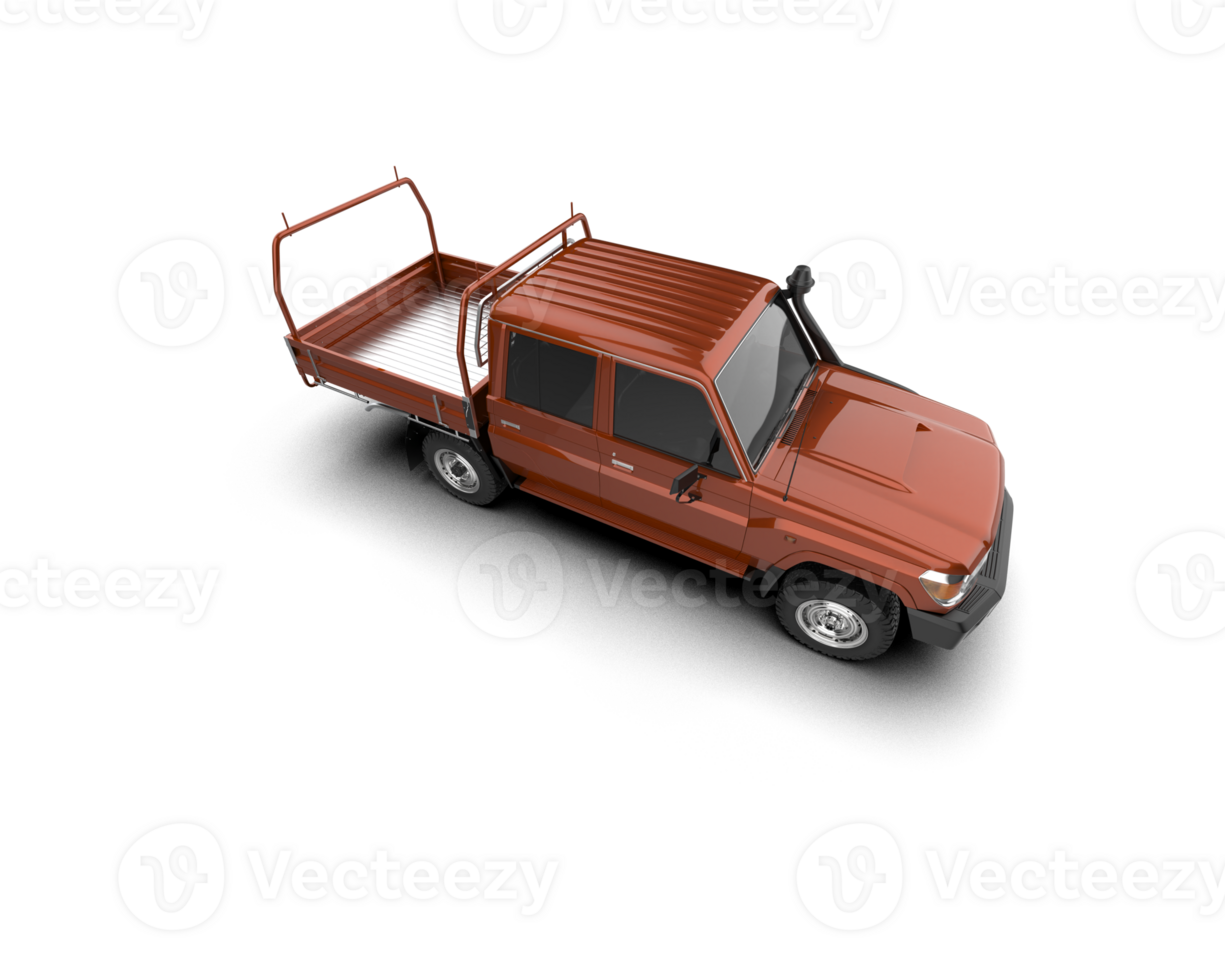 Pickup truck isolated on background. 3d rendering - illustration png