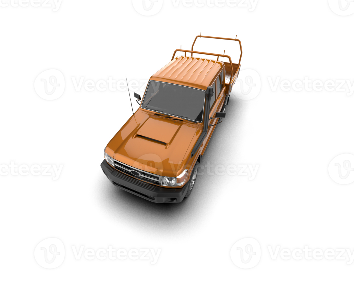 Pickup truck isolated on background. 3d rendering - illustration png