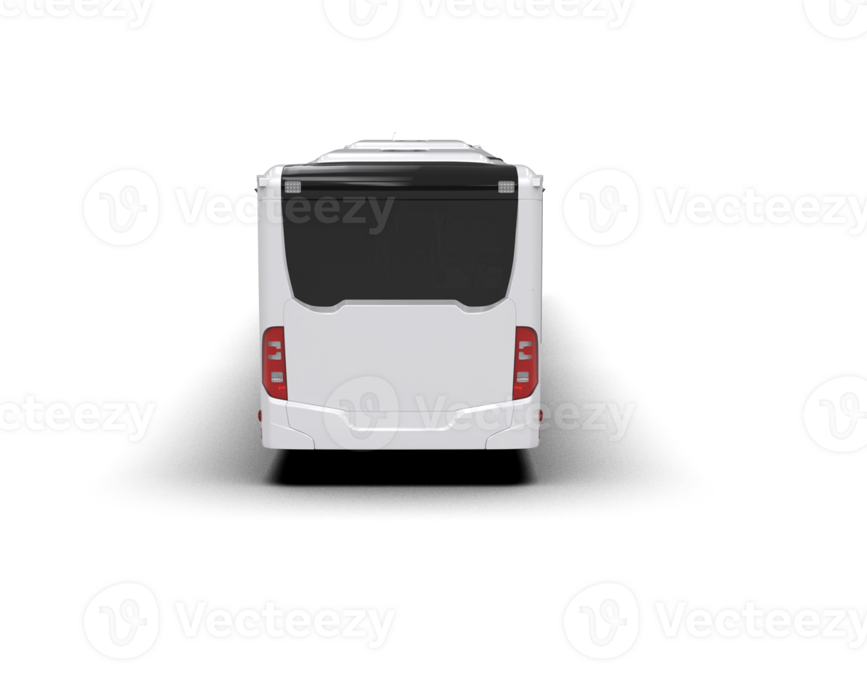 Realistic bus isolated on background. 3d rendering - illustration png