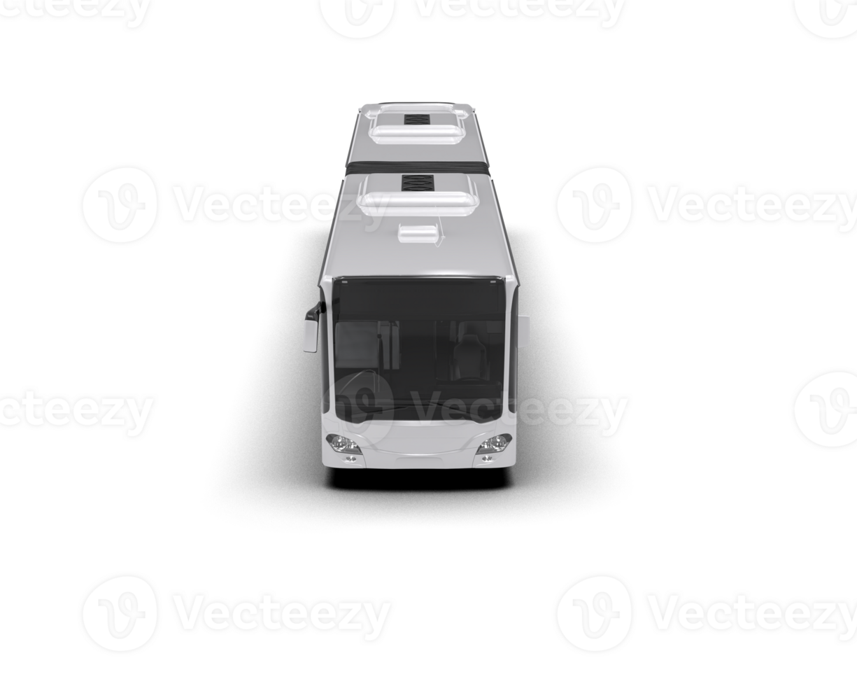 Realistic bus isolated on background. 3d rendering - illustration png